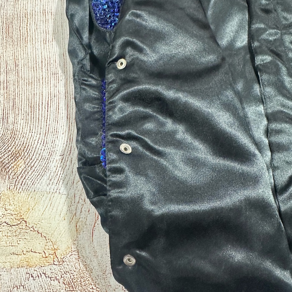 Vintage Y2K Patriotic Glitter Star Flag Sequin Waistcoat Button Vest - Picture 3 of 10
